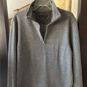 Banana Republic Gray Knit Men's Quarter Zip
